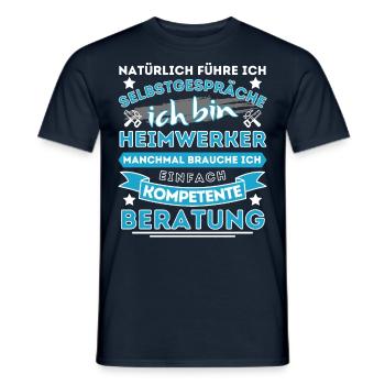 HEIMWERKER HOBBYHANDDWERKER & HANDWERK GESCHENKE - Männer T-Shirt - Navy - Vorne - AI Model Male 178 light (178cm)