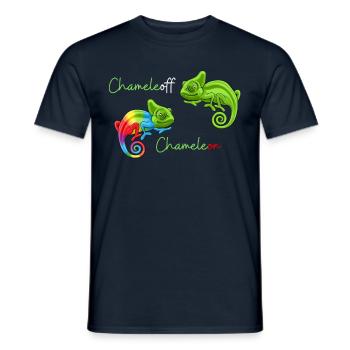 Chameleon funny lizard joke funny reptiles - Men's T-Shirt - navy - Front - AI Model Male 178 light (178cm)