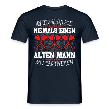 Dartspieler Darts Dartpfeil Vater & Opa Dart - Männer T-Shirt - Navy - Vorne - AI Model Male 178 light (178cm)