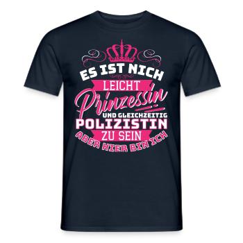 Polizistin Polizeibeamtin Ausbildung Polizei - Männer T-Shirt - Navy - Vorne - AI Model Male 178 light (178cm)