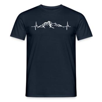 Hiking saying for hikers Mountaineers Outdoor - Men's T-Shirt - navy - Front - AI Model Male 178 light (178cm)