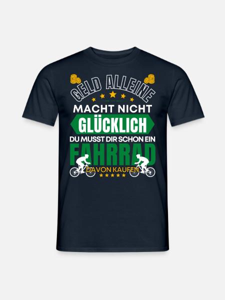 Lustiger Fahrradfahrer Bike Radfahrer und E-Bike - Männer T-Shirt - Navy
