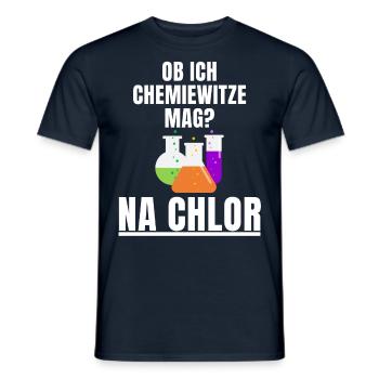 Naturwissenschaft & Chemie Witz für Studenten und - Männer T-Shirt - Navy - Vorne - AI Model Male 178 light (178cm)