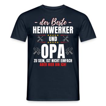 Heimwerker Opa - Handwerker Tüftler - Heimwerker - Männer T-Shirt - Navy - Vorne - AI Model Male 178 light (178cm)