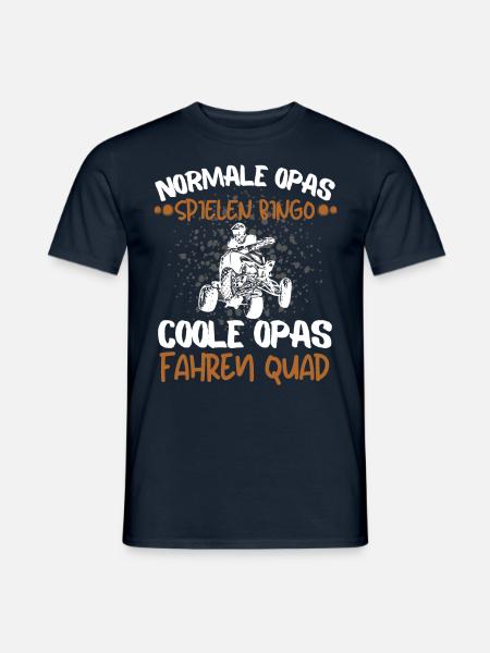 COOLE OPAS FAHREN QUAD, OPA GROßVATER QUAD FAHRER - Männer T-Shirt - Navy