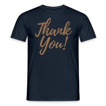 MERCI! MERCI POUR TOUT! JUSTE MERCI - T-shirt homme - marine - Devant - AI Model Male 178 light (178cm)