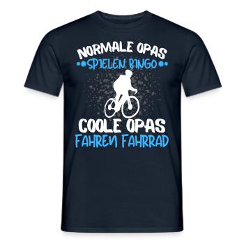 COOLE OPAS FAHREN FAHRRAD Biker Rad Fahrer - Männer T-Shirt - Navy - Vorne - AI Model Male 178 light (178cm)