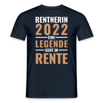 Rentnerin 2022 - Eine Legende geht in Rente - Männer T-Shirt - Navy - Vorne - AI Model Male 178 light (178cm)