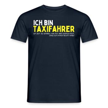 Lustiges Taxifahrer Geschenk Job Taxi Chauffeur - Männer T-Shirt - Navy - Vorne - AI Model Male 178 light (178cm)