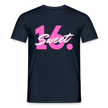 Sweet 16th - The 16th Birthday Birthday Party - Men's T-Shirt - navy - Front - AI Model Male 178 light (178cm)