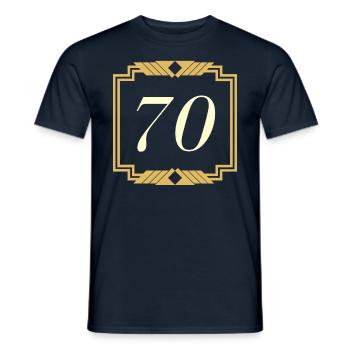 70th Birthday Saying - 70 Years Party - Men's T-Shirt - navy - Front - AI Model Male 178 light (178cm)