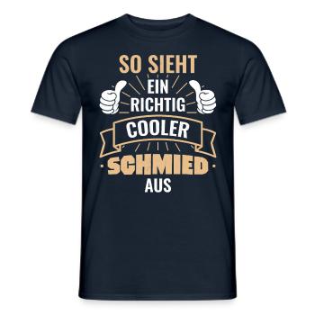 So Ssieht Ein Richtig Cooler Schmied Aus - Männer T-Shirt - Navy - Vorne - AI Model Male 178 light (178cm)