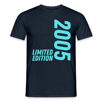 18 JAHRE 18. GEBURTSTAG LIMITED EDITION 2005 - Männer T-Shirt - Navy - Vorne - AI Model Male 178 light (178cm)