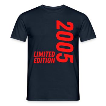 18 JAHRE 18. GEBURTSTAG LIMITED EDITION 2005 - Männer T-Shirt - Navy - Vorne - AI Model Male 178 light (178cm)