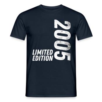 18 JAHRE 18. GEBURTSTAG LIMITED EDITION 2005 - Männer T-Shirt - Navy - Vorne - AI Model Male 178 light (178cm)