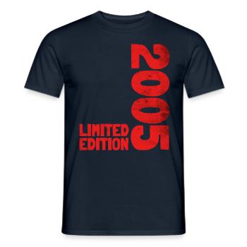18 JAHRE 18. GEBURTSTAG LIMITED EDITION 2005 - Männer T-Shirt - Navy - Vorne - AI Model Male 178 light (178cm)