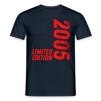 18 JAHRE 18. GEBURTSTAG LIMITED EDITION 2005 - Männer T-Shirt - Navy - Vorne - AI Model Male 178 light (178cm)