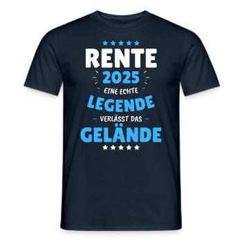RENTE 2025 - EINE LEGENDE VERLÄSST DAS GELÄNDE! - Männer T-Shirt - Navy - Vorne - AI Model Male 178 light (178cm)