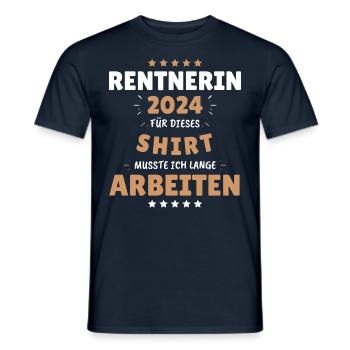 Rentnerin 2024 - Dafür musste ich lange Arbeiten! - Männer T-Shirt - Navy - Vorne - AI Model Male 178 light (178cm)
