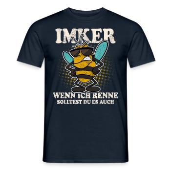Imker Bienen Biene - Männer T-Shirt - Navy - Vorne - AI Model Male 178 light (178cm)