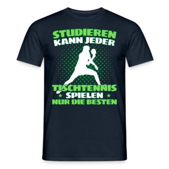 TISCHTENNIS IST WICHTIGER! Tischtennis Verein - Männer T-Shirt - Navy - Vorne - AI Model Male 178 light (178cm)