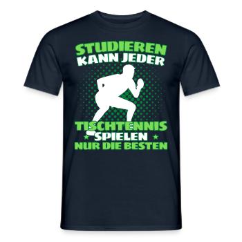 TISCHTENNIS IST WICHTIGER! Tischtennis Verein - Männer T-Shirt - Navy - Vorne - AI Model Male 178 light (178cm)