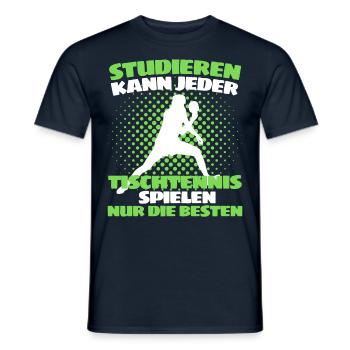 TISCHTENNIS IST WICHTIGER! Tischtennis Verein - Männer T-Shirt - Navy - Vorne - AI Model Male 178 light (178cm)