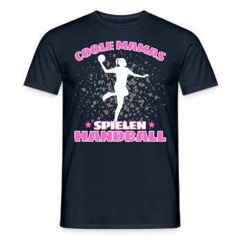 COOLE MAMAS SPIELEN HANDBALL Handballer - Männer T-Shirt - Navy - Vorne - AI Model Male 178 light (178cm)