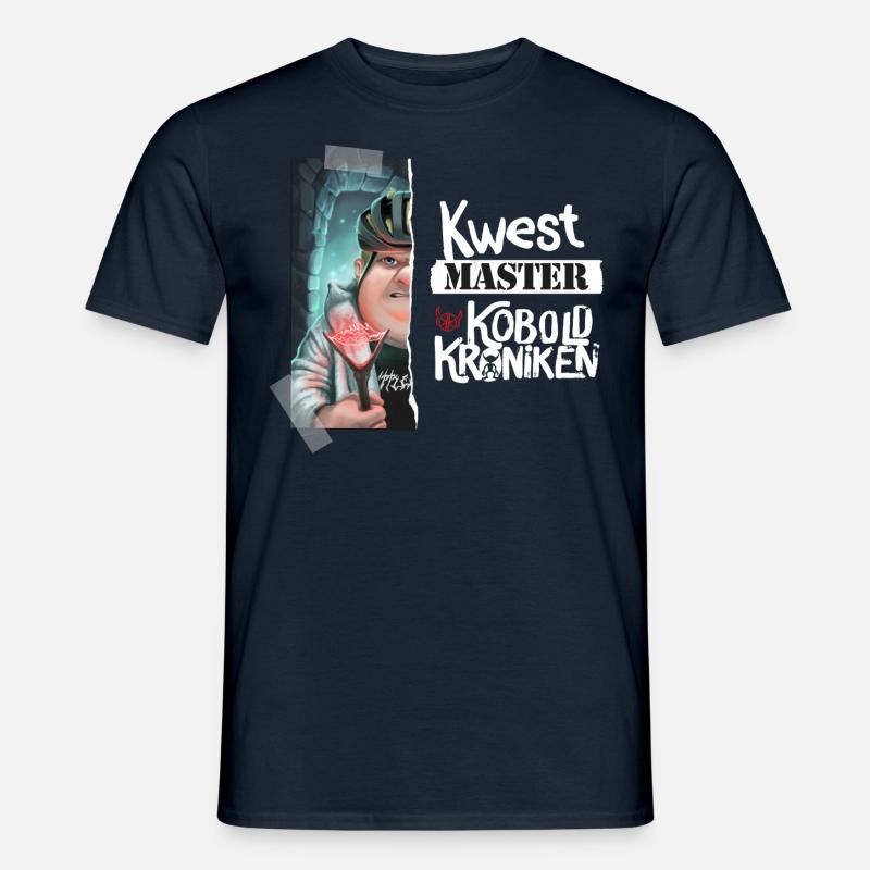 KoboldKroniken Kwestmaster Design - Mænd T-shirt - marineblå