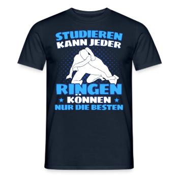 Lustiger Ringen Ringer Spruch für Kämpfer & - Männer T-Shirt - Navy - Vorne - AI Model Male 178 light (178cm)