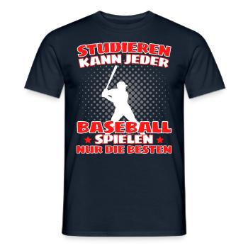 Lustiges Baseball für Pitcher und Catcher - Männer T-Shirt - Navy - Vorne - AI Model Male 178 light (178cm)