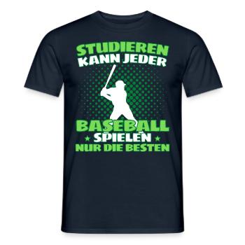 Lustiges Baseball für Pitcher und Catcher - Männer T-Shirt - Navy - Vorne - AI Model Male 178 light (178cm)