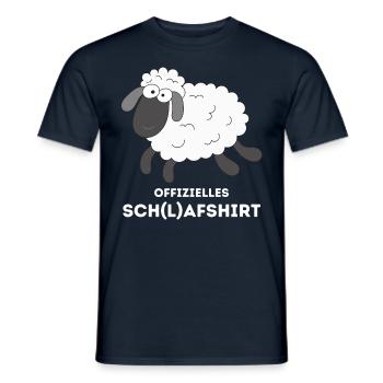 Offizielles Schlafshirt Schaf Schlafanzug Pyjama - Männer T-Shirt - Navy - Vorne - AI Model Male 178 light (178cm)