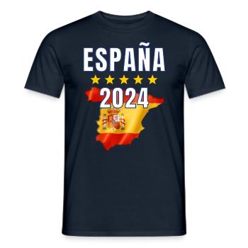 Maillot Espagne 2024 - Drapeau espagnol Espagne - T-shirt homme - marine - Devant - AI Model Male 178 light (178cm)