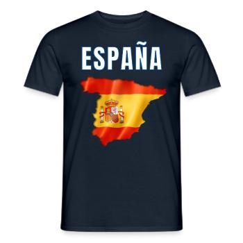 Maillot Espagne 2024 - Drapeau espagnol Espagne - T-shirt homme - marine - Devant - AI Model Male 178 light (178cm)