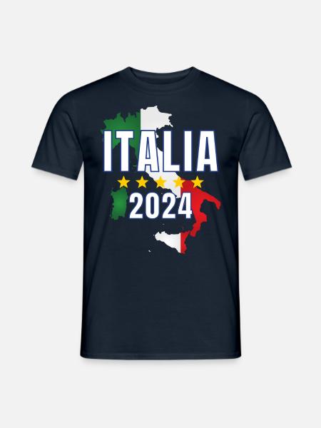 Maillot Italie 2024 - Drapeau italien Italie - T-shirt homme - marine