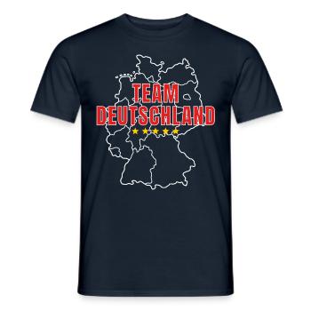 Team Germany Germany 2024 Flag Football - Men's T-Shirt - navy - Front - AI Model Male 178 light (178cm)