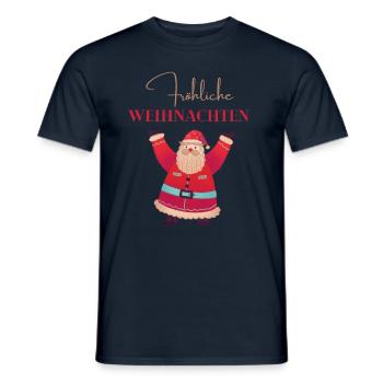 Winter Time - The Winter Snows Snowflakes - Men's T-Shirt - navy - Front - AI Model Male 178 light (178cm)