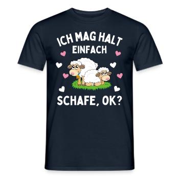 I JUST LIKE SHEEP! Sheep Shepherd Sheep - Men's T-Shirt - navy - Front - AI Model Male 178 light (178cm)