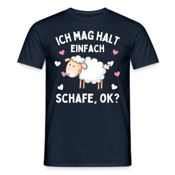 I JUST LIKE SHEEP! Sheep Shepherd Sheep - Men's T-Shirt - navy - Front - AI Model Male 178 light (178cm)