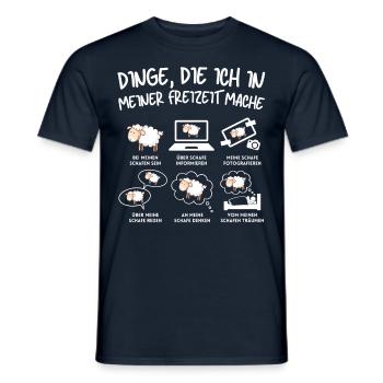 Lustiger Schaf Schafe Schäferei Schafhirte - Männer T-Shirt - Navy - Vorne - AI Model Male 178 light (178cm)