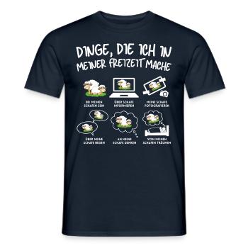 Lustiger Schaf Schafe Schäferei Schafhirte - Männer T-Shirt - Navy - Vorne - AI Model Male 178 light (178cm)