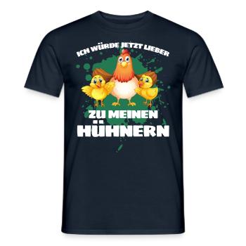 I WOULD LOVE TO MY CHICKENS NOW! - Men's T-Shirt - navy - Front - AI Model Male 178 light (178cm)