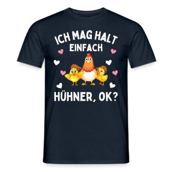 J’AIME JUSTE LES POULETS ! D’ACCORD? Drôles de poulets - T-shirt homme - marine - Devant - AI Model Male 178 light (178cm)
