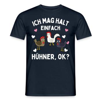 J’AIME JUSTE LES POULETS ! D’ACCORD? Drôles de poulets - T-shirt homme - marine - Devant - AI Model Male 178 light (178cm)