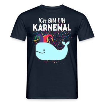 Karnewal - Lustiges Karneval Fasnacht Fasching - Men's T-Shirt - navy - Front - AI Model Male 178 light (178cm)