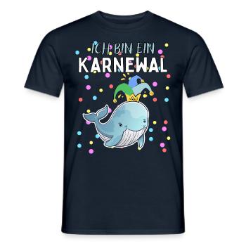 Karnewal - Lustiges Karneval Fasnacht Fasching - Men's T-Shirt - navy - Front - AI Model Male 178 light (178cm)