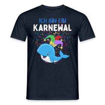 Karnewal - Lustiges Karneval Fasnacht Fasching - Men's T-Shirt - navy - Front - AI Model Male 178 light (178cm)