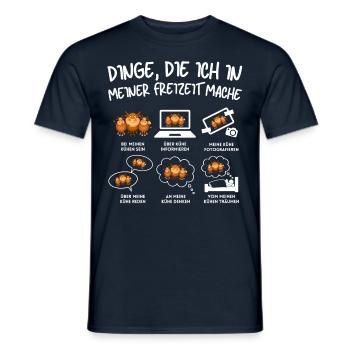 VACHES DRÔLES VACHE FERMIER DISANT DRÔLE DE VACHE FEMME DE FERMIER - T-shirt homme - marine - Devant - AI Model Male 178 light (178cm)