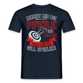 Lustiger Darts Spruch REICHT MIR DIE PFEILE IHR - Männer T-Shirt - Navy - Vorne - AI Model Male 178 light (178cm)